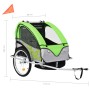 2 in 1 grüner und grauer Fahrradanhänger und Kinderwagen von vidaXL, Fahrradanhänger - Ref: Foro24-91378, Preis: 199,86 €, Ra...