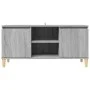 Bedside table solid wood legs Sonoma gray 103.5x35x50 cm by , TV Furniture - Ref: Foro24-813159, Price: 58,30 €, Discount: %
