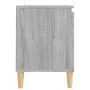 Mesita de noche patas madera maciza gris Sonoma 103,5x35x50 cm de , Muebles TV - Ref: Foro24-813159, Precio: 58,30 €, Descuen...