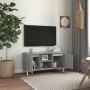 Mesita de noche patas madera maciza gris Sonoma 103,5x35x50 cm de , Muebles TV - Ref: Foro24-813159, Precio: 59,85 €, Descuen...
