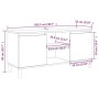 Nachttisch Beine aus Massivholz Sonoma grau 103,5x35x50 cm von , TV-Möbel - Ref: Foro24-813159, Preis: 59,05 €, Rabatt: %