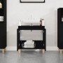 Armario para lavabo madera contrachapada negro 58x33x60 cm de , Tocadores de baño - Ref: Foro24-821253, Precio: 50,07 €, Desc...