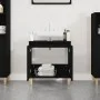 Armario para lavabo madera contrachapada negro 58x33x60 cm de , Tocadores de baño - Ref: Foro24-821253, Precio: 49,33 €, Desc...