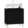 Armario para lavabo madera contrachapada negro 58x33x60 cm de , Tocadores de baño - Ref: Foro24-821253, Precio: 49,33 €, Desc...