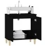 Armario para lavabo madera contrachapada negro 58x33x60 cm de , Tocadores de baño - Ref: Foro24-821253, Precio: 49,33 €, Desc...