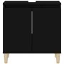 Armario para lavabo madera contrachapada negro 58x33x60 cm de , Tocadores de baño - Ref: Foro24-821253, Precio: 49,33 €, Desc...