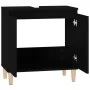 Armario para lavabo madera contrachapada negro 58x33x60 cm de , Tocadores de baño - Ref: Foro24-821253, Precio: 49,33 €, Desc...
