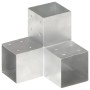 Conectores de postes en Y 4 uds metal galvanizado 101x101 mm