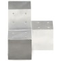 Conectores de postes en Y 4 uds metal galvanizado 101x101 mm