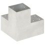 Conectores de postes en Y 4 uds metal galvanizado 101x101 mm