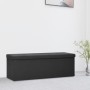 Foldable black synthetic linen storage bench by , Benches for halls and storage - Ref: Foro24-338791, Price: 62,39 €, Discoun...