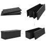 Foldable black synthetic linen storage bench by , Benches for halls and storage - Ref: Foro24-338791, Price: 61,03 €, Discoun...