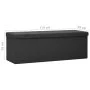 Foldable black synthetic linen storage bench by , Benches for halls and storage - Ref: Foro24-338791, Price: 61,03 €, Discoun...