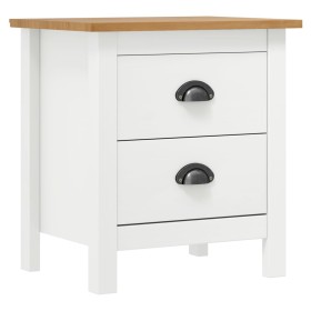 Hill solid white pine wood bedside table 46x35x49.5 cm by , Nightstands - Ref: Foro24-288906, Price: 76,92 €, Discount: %