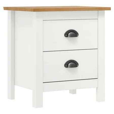 Hill Nachttisch aus massivem Kiefernholz weiß 46x35x49,5 cm von , Nachttische - Ref: Foro24-288906, Preis: 75,44 €, Rabatt: %