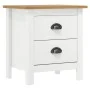 Hill Nachttisch aus massivem Kiefernholz weiß 46x35x49,5 cm von , Nachttische - Ref: Foro24-288906, Preis: 75,44 €, Rabatt: %