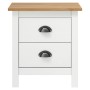 Hill Nachttisch aus massivem Kiefernholz weiß 46x35x49,5 cm von , Nachttische - Ref: Foro24-288906, Preis: 76,92 €, Rabatt: %