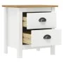 Hill Nachttisch aus massivem Kiefernholz weiß 46x35x49,5 cm von , Nachttische - Ref: Foro24-288906, Preis: 75,44 €, Rabatt: %