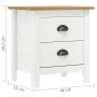 Hill Nachttisch aus massivem Kiefernholz weiß 46x35x49,5 cm von , Nachttische - Ref: Foro24-288906, Preis: 75,44 €, Rabatt: %