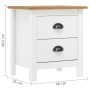 Hill Nachttisch aus massivem Kiefernholz weiß 46x35x49,5 cm von , Nachttische - Ref: Foro24-288906, Preis: 76,92 €, Rabatt: %