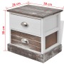 Braune und weiße Nachttische 2 Stück von vidaXL, Nachttische - Ref: Foro24-242885, Preis: 78,70 €, Rabatt: %