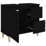 Badezimmerschrank aus schwarzem Sperrholz 65x33x60 cm von , Badezimmermöbel - Ref: Foro24-819821, Preis: 54,73 €, Rabatt: %