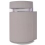 Halbzylindrische Außenwand, hellgrau, Aluminium von , Außenbeleuchtung - Ref: Foro24-42233, Preis: 15,23 €, Rabatt: %