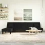 Sofá cama en forma de L terciopelo negro 255x140x70 cm by , Sofas - Ref: Foro24-3157254, Price: 405,06 €, Discount: %