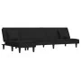 Sofá cama en forma de L terciopelo negro 255x140x70 cm by , Sofas - Ref: Foro24-3157254, Price: 405,06 €, Discount: %