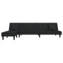 Sofá cama en forma de L terciopelo negro 255x140x70 cm von , Sofas - Ref: Foro24-3157254, Preis: 411,11 €, Rabatt: %