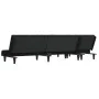 Sofá cama en forma de L terciopelo negro 255x140x70 cm by , Sofas - Ref: Foro24-3157254, Price: 405,06 €, Discount: %