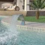 Silberner Poolbrunnen aus Edelstahl 64x30x52 cm von vidaXL, Brunnen und Wasserfälle - Ref: Foro24-43694, Preis: 190,03 €, Rab...
