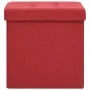 Red wine red synthetic linen folding storage stool by , Folding stools and chairs - Ref: Foro24-338768, Price: 22,94 €, Disco...