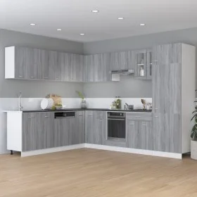 Gray engineered wood kitchen lower cabinet 60x46x81.5 cm by , Kitchen cabinets - Ref: Foro24-815577, Price: 96,28 €, Discount: %