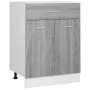 Gray engineered wood kitchen lower cabinet 60x46x81.5 cm by , Kitchen cabinets - Ref: Foro24-815577, Price: 96,28 €, Discount: %
