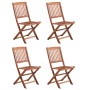 Klappbare Garten-Essgruppe 5-teilig aus massivem Akazienholz von vidaXL, Gartensets - Ref: Foro24-44020, Preis: 345,78 €, Rab...
