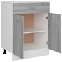 Grauer Küchenunterschrank aus Holzwerkstoff, 60 x 46 x 81,5 cm von , Küchenschränke - Ref: Foro24-815577, Preis: 91,08 €, Rab...