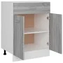 Gray engineered wood kitchen lower cabinet 60x46x81.5 cm by , Kitchen cabinets - Ref: Foro24-815577, Price: 96,28 €, Discount: %