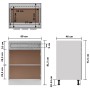 Grauer Küchenunterschrank aus Holzwerkstoff, 60 x 46 x 81,5 cm von , Küchenschränke - Ref: Foro24-815577, Preis: 91,08 €, Rab...