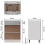 Gray engineered wood kitchen lower cabinet 60x46x81.5 cm by , Kitchen cabinets - Ref: Foro24-815577, Price: 96,28 €, Discount: %
