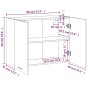 Sonoma grauer Hängeschrank aus Holzwerkstoff, 80 x 31 x 60 cm von , Küchenschränke - Ref: Foro24-815589, Preis: 67,49 €, Raba...