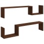 Wall shelves 2 pcs brown oak wood 100x15x20cm by , Shelves and shelves - Ref: Foro24-815935, Price: 29,06 €, Discount: %