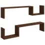 Wandregale 2 Stück braunes Eichenholz 100x15x20cm von , Regale und Regale - Ref: Foro24-815935, Preis: 28,63 €, Rabatt: %