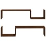 Wall shelves 2 pcs brown oak wood 100x15x20cm by , Shelves and shelves - Ref: Foro24-815935, Price: 29,06 €, Discount: %