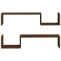 Wall shelves 2 pcs brown oak wood 100x15x20cm by , Shelves and shelves - Ref: Foro24-815935, Price: 28,63 €, Discount: %
