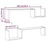 Wandregale 2 Stück braunes Eichenholz 100x15x20cm von , Regale und Regale - Ref: Foro24-815935, Preis: 28,63 €, Rabatt: %