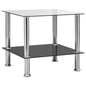 Transparent tempered glass side table 45x50x45 cm by , Side tables - Ref: Foro24-249529, Price: 46,49 €, Discount: %