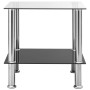Transparenter Beistelltisch aus gehärtetem Glas, 45 x 50 x 45 cm von , Seitentische - Ref: Foro24-249529, Preis: 47,48 €, Rab...