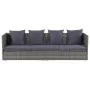 Cama de jardín 200x60 cm ratán sintético gris de vidaXL, Tumbonas - Ref: Foro24-43959, Precio: 261,59 €, Descuento: %