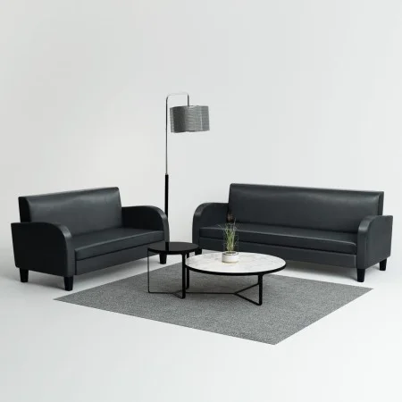Conjunto de sofás 2 piezas cuero sintético negro de , Sofás - Ref: Foro24-275227, Precio: 794,61 €, Descuento: %